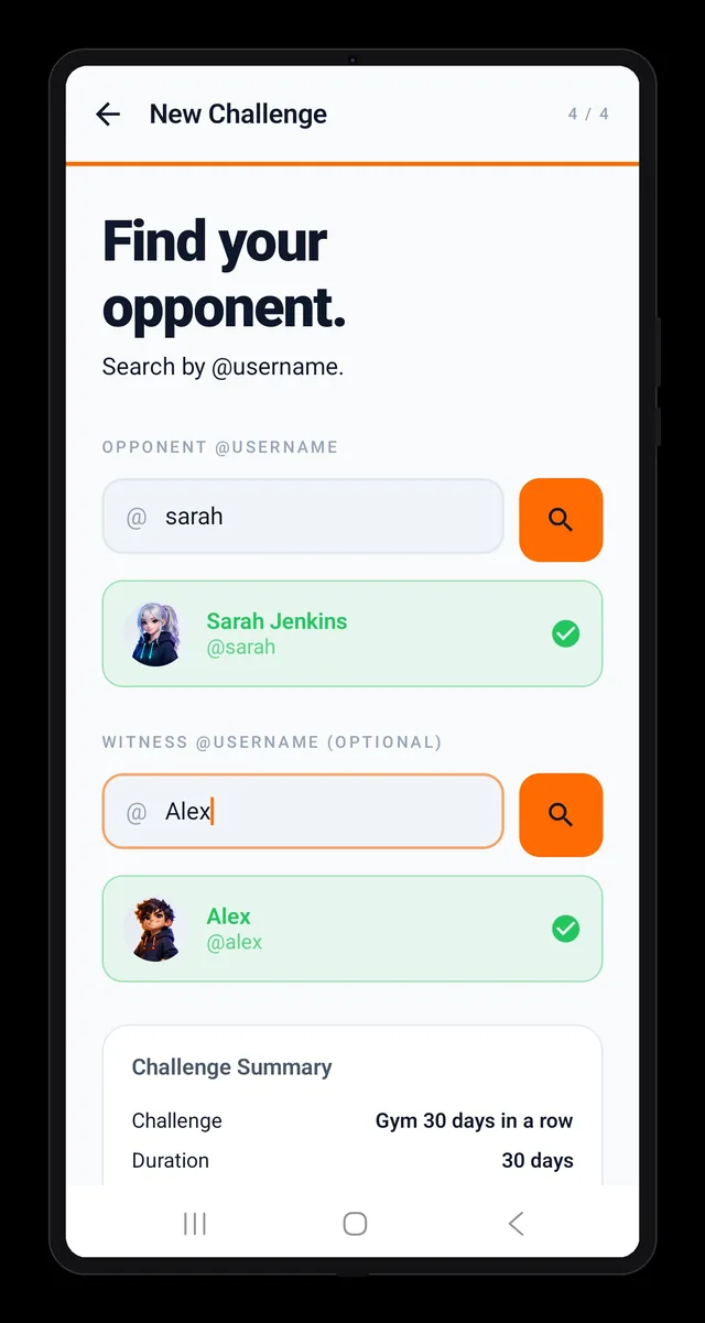 Step 5: find an opponent and optional witness