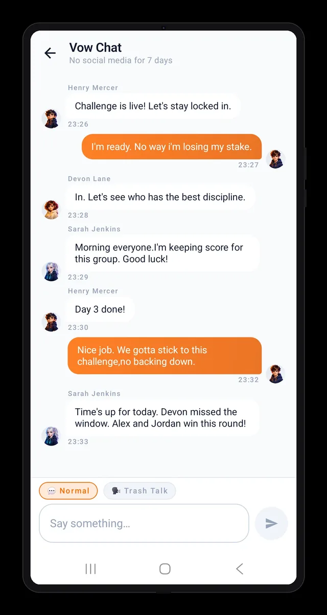 Step 8: chat with challenge participants
